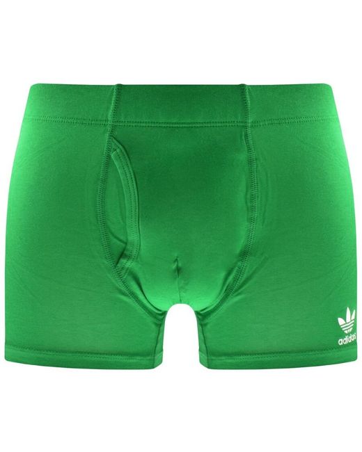Adidas Originals Green 3 Pack Trunks for men