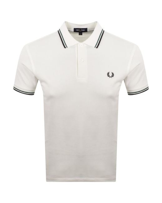 Fred Perry Gray Twin Tipped Polo T Shirt for men