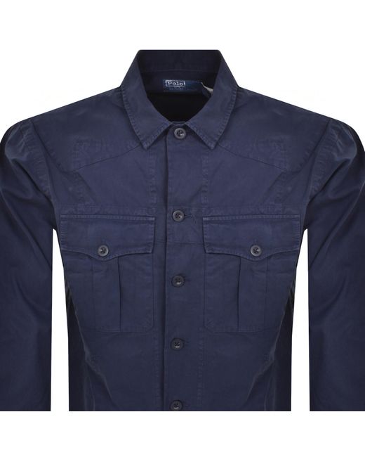Ralph Lauren Blue Traversmil Shirt for men
