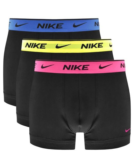 Nike Black Logo Three Pack Trunks for men