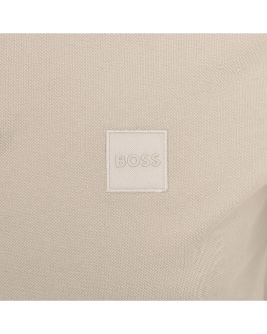 Boss Natural Boss Long Sleeve Passerby Polo T Shirt for men