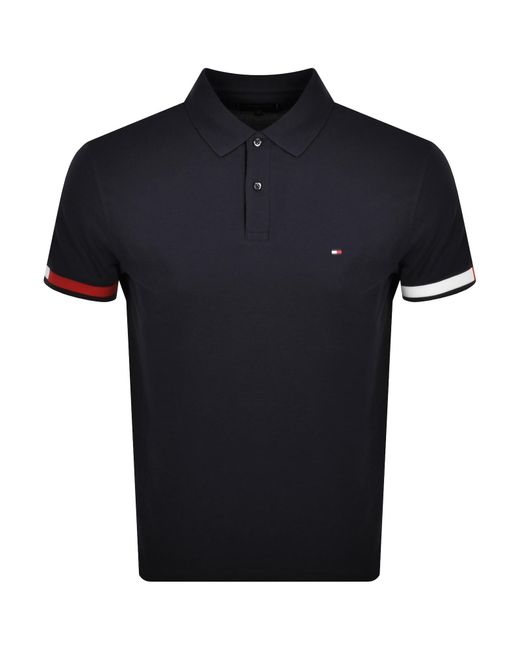 Tommy Hilfiger Blue Flag Cuff Polo T Shirt for men