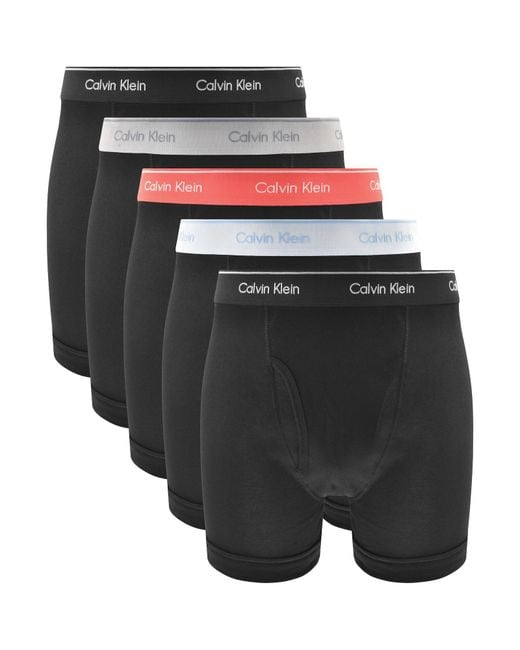 Calvin Klein Black Underwear 5 Pack Boxer Briefs for men
