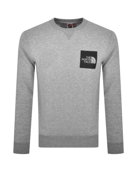 The North Face Cotton Fine Crew Neck Sweatshirt in Grey (Gray) for Men |  Lyst