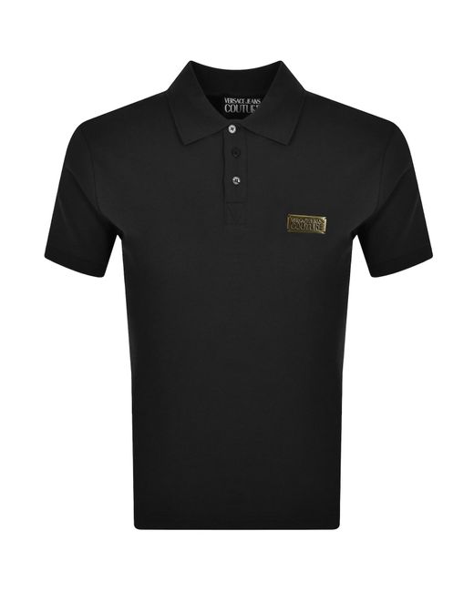 Versace Jeans Black Couture Polo T Shirt for men