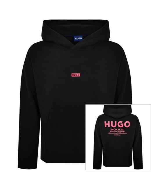 HUGO Black Nazardo Hoodie for men