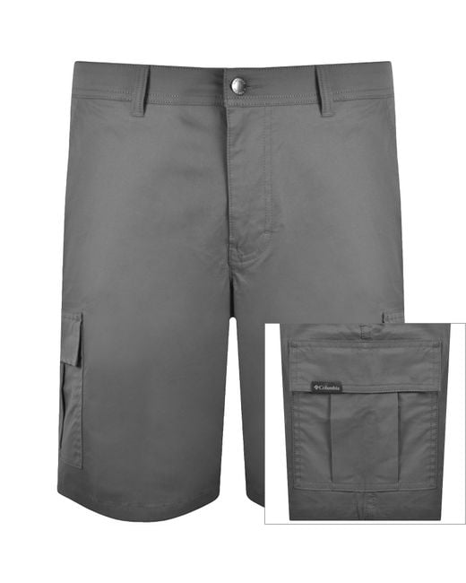 Columbia Gray Rapid Rivers Cargo Shorts for men