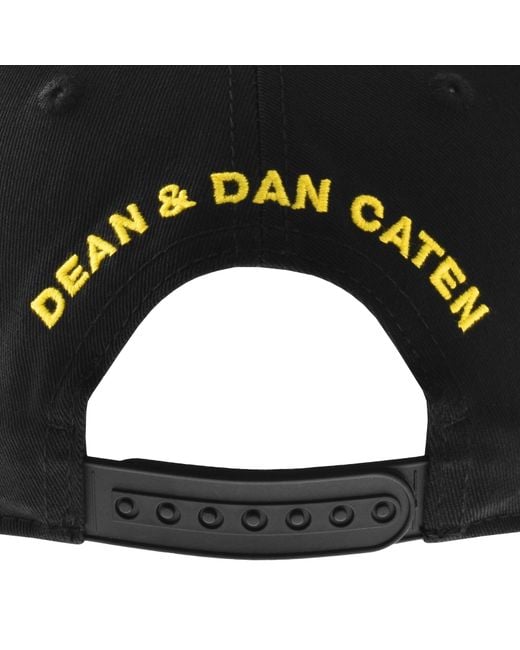 DSquared² Black Patch Baseball Cap for men