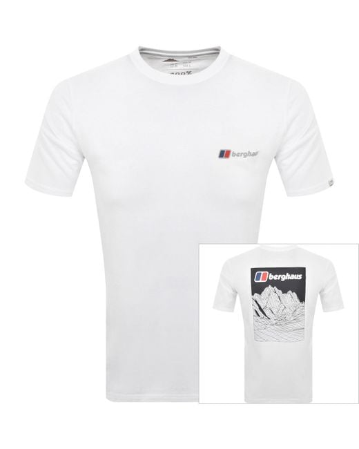 Berghaus White Lineation T Shirt for men