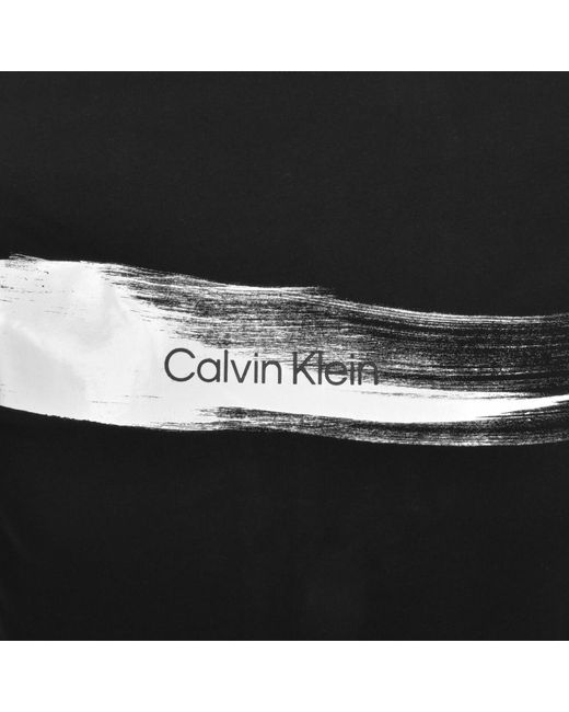Calvin Klein Black Brush Logo T Shirt for men
