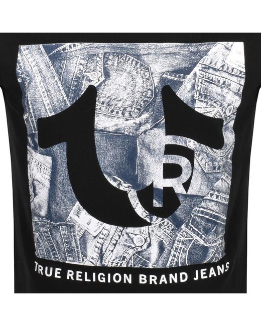 True Religion Black Jeans Registered T Shirt for men