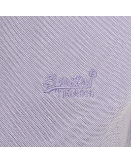 Superdry Purple Short Sleeved Polo T Shirt for men