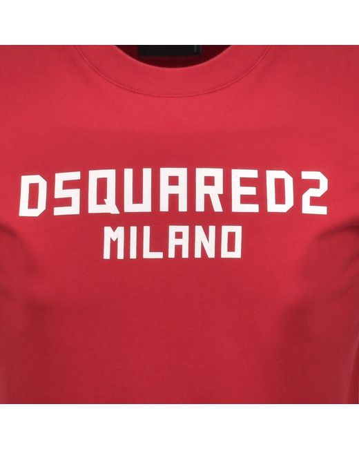 DSquared² Red Logo Cool Fit T Shirt for men