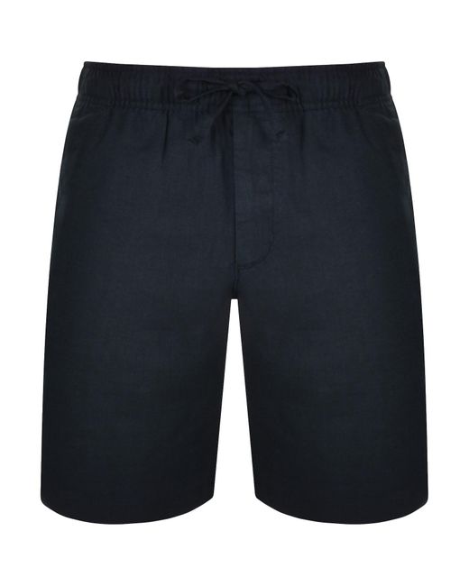 Tommy Hilfiger Blue Harlem Drawstring Linen Shorts for men