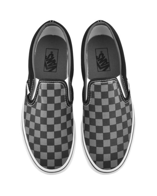 Vans Black Classic Slip On Checkboard Trainers for men