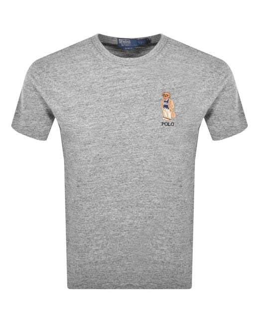 Ralph Lauren Gray Bear T Shirt for men