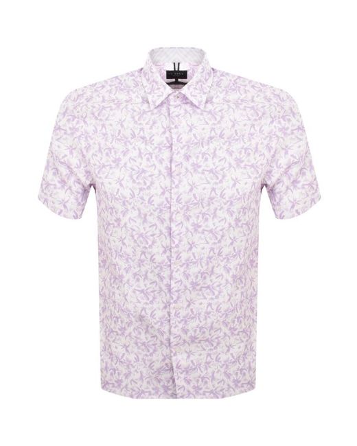 Ted Baker Purple Tavaro Abstract Floral Shirt for men