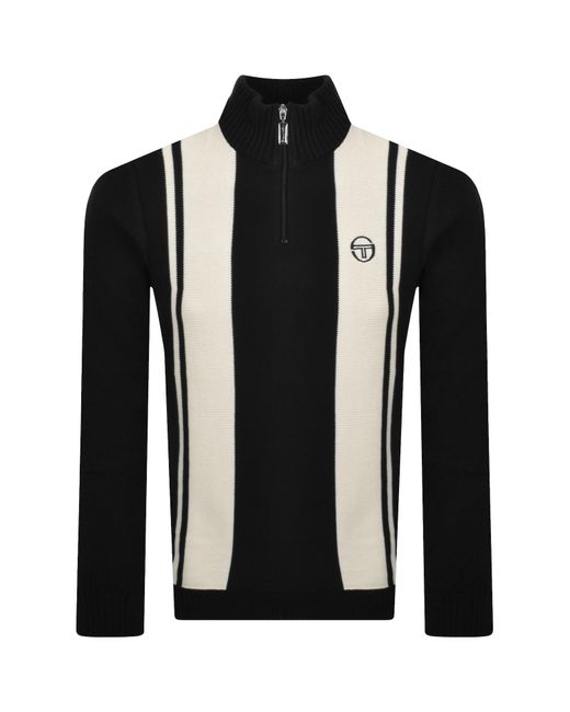 Sergio Tacchini Black Young Line Knit Jumper for men