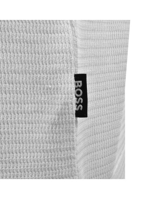 BOSS BUSINESS Gray Boss Pasini 47 Knit Shirt for men