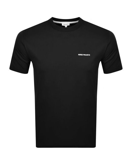 Norse Projects Black Logo T Shirt for men