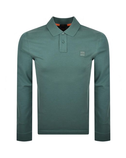 Boss Green Boss Long Sleeve Passerby Polo T Shirt for men