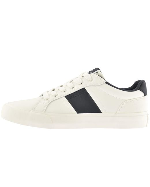 Hackett White Blake Heritage Trainers for men