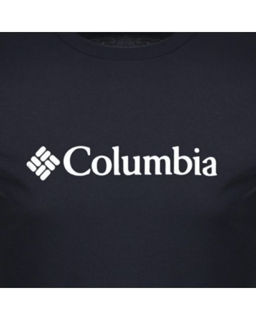 Columbia Blue Basic Logo T Shirt for men