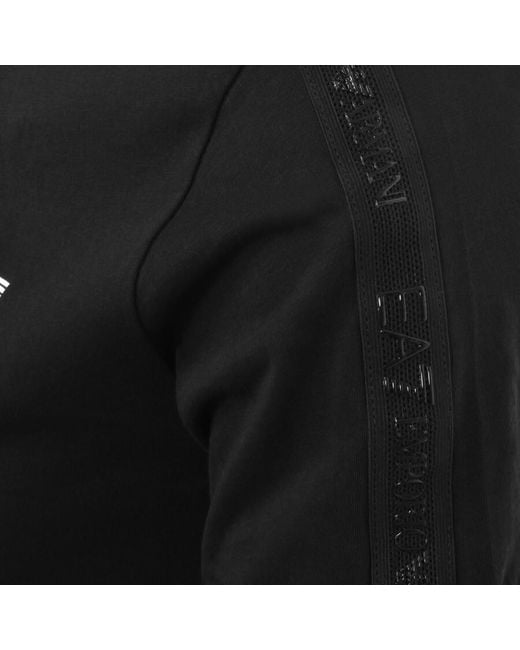 EA7 Black Emporio Armani Short Sleeved Polo Shirt for men