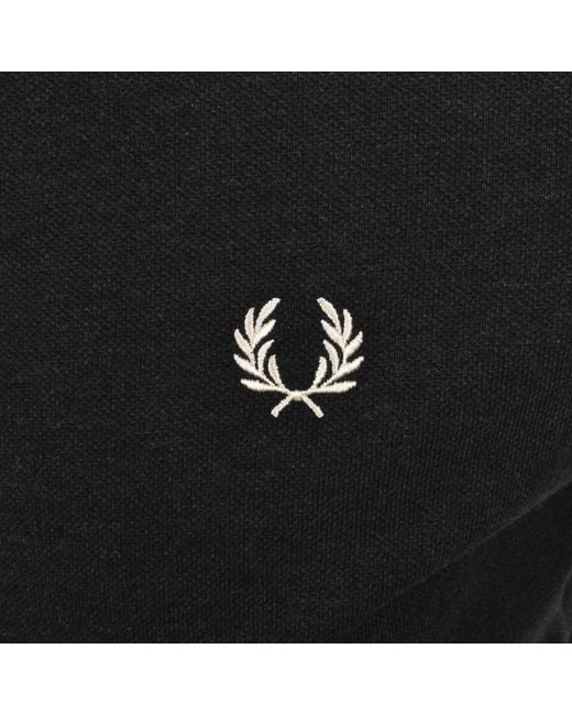Fred Perry Black Twin Tipped Polo T Shirt for men