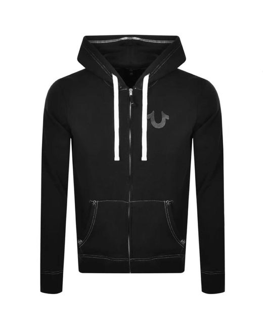 Logo Full Zip Hoodie in Black for Men 
