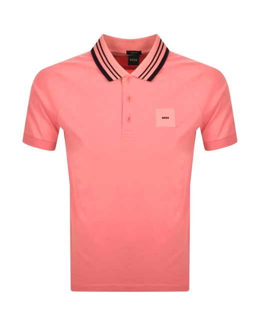 Boss Pink Boss Paddy Rib Polo Shirt for men