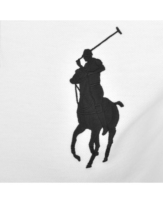 Ralph Lauren White Logo Polo T Shirt for men
