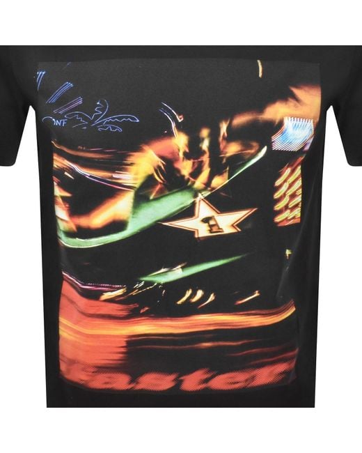 Paul Smith Black Casual Fit Print T Shirt for men