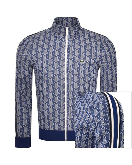 Lacoste Blue Full Zip Sweatshirt for men