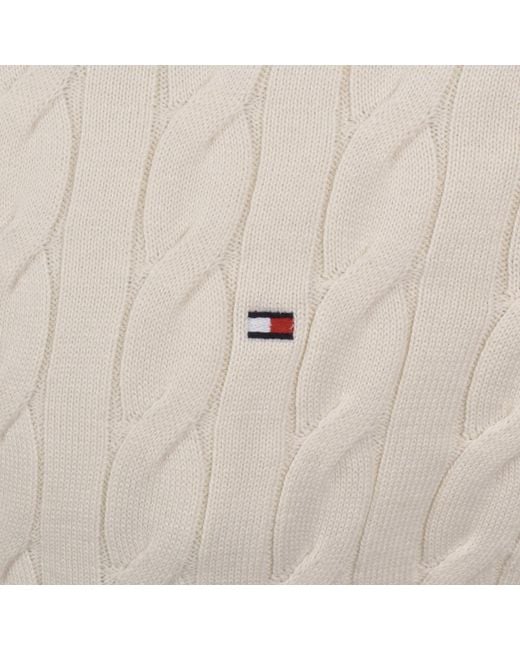 Tommy Hilfiger White Cable Knit Jumper for men
