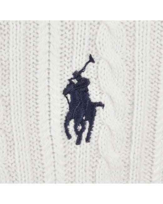 Ralph Lauren Gray Cable Knit Polo for men
