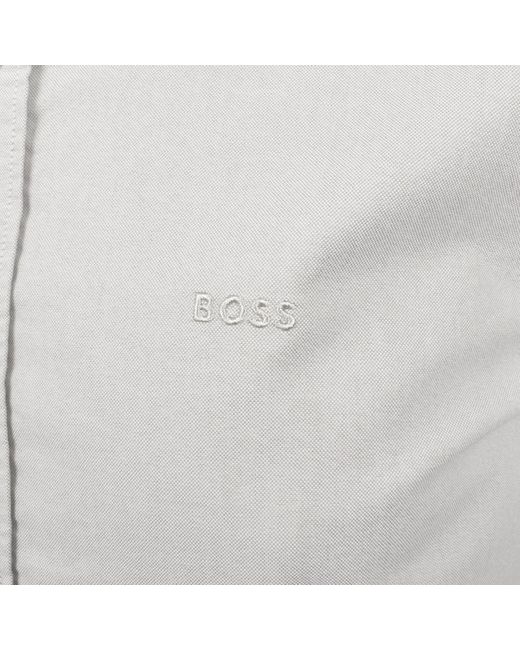 BOSS BUSINESS Gray Boss Short Sleeve Liam Shirt Light for men