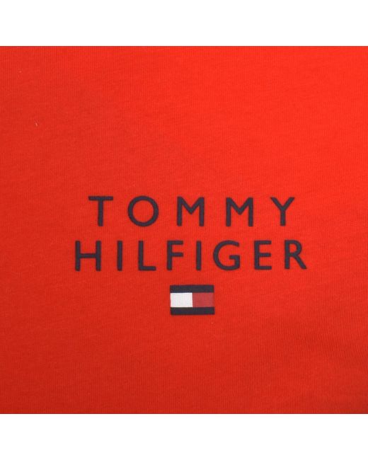 Tommy Hilfiger Red Logo T Shirt for men