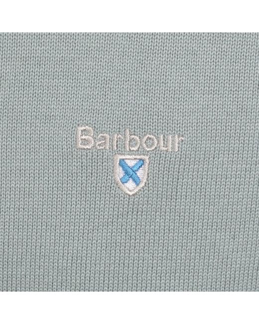 Barbour Gray Lingwood Half Zip Knit Jumper for men