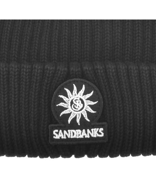 Sandbanks Black Badge Logo Beanie for men