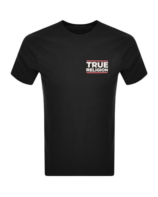 True Religion Black Half Buddha T Shirt for men