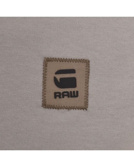 G-Star RAW Gray Raw Premium Base Long Sleeve T Shirt for men