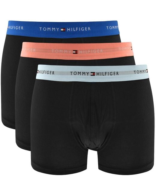 Tommy Hilfiger Black Underwear 3 Pack Trunks for men