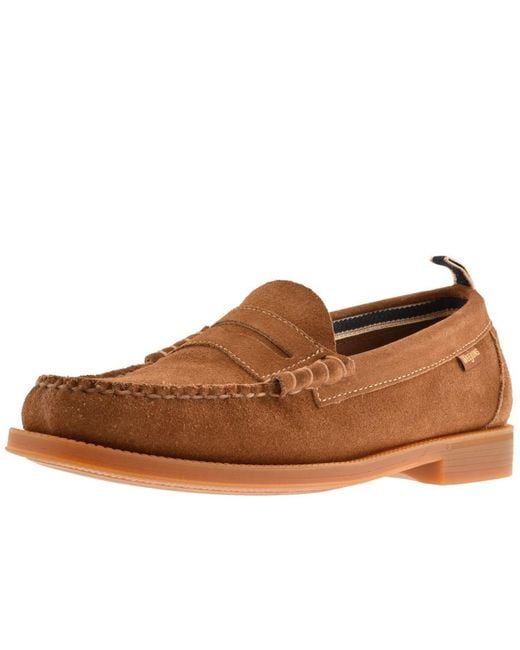 G.H.BASS Brown Weejun Ii Larson Suede Loafers for men