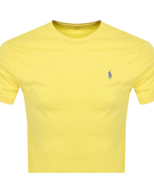 Ralph Lauren Yellow Crew Neck T Shirt for men