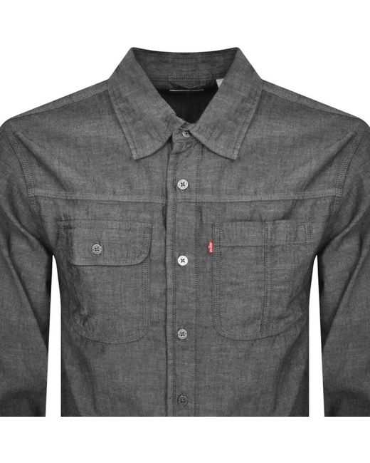 Levi's Gray Auburn Worker Long Sleeve Shirt for men