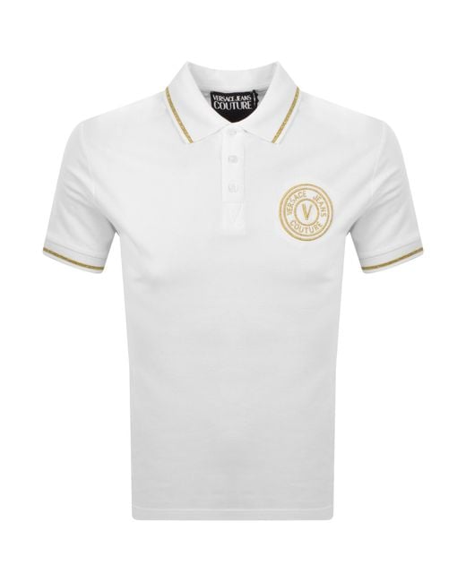 Versace Jeans White Couture Polo T Shirt for men