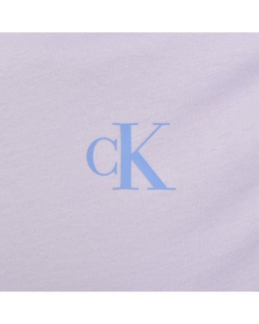 Calvin Klein Purple Jeans Monologo T Shirt Island for men