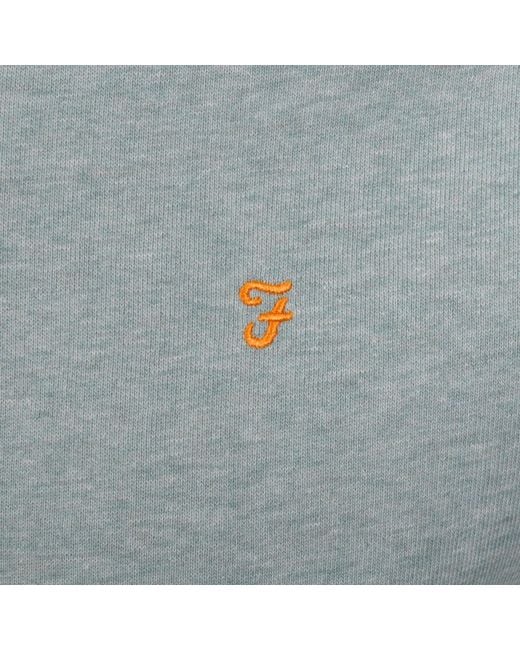 Farah Blue Farah Jim Quarter Zip Sweatshirt for men