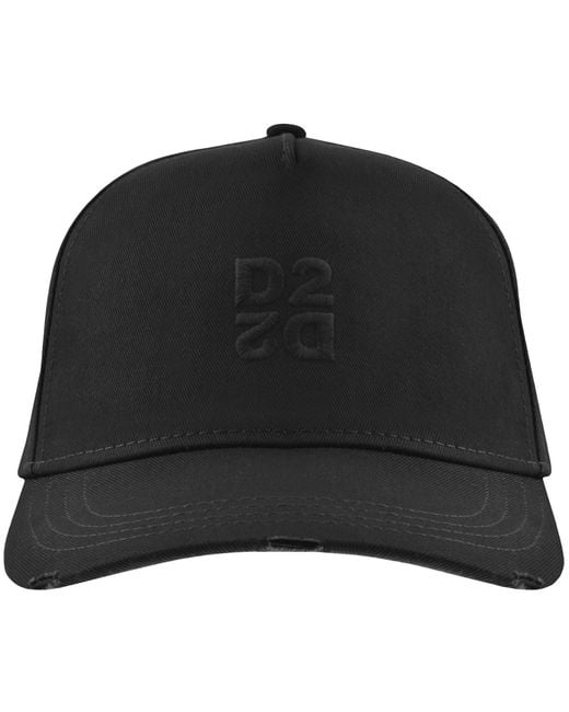 DSquared² Black Logo Baseball Cap for men